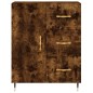 vidaXL Aparador alto madera contrachapada roble ahumado 69,5x34x180 cm
