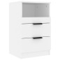 vidaXL Mesitas de noche 2 uds madera contrachapada color blanco vidaXL Mesitas de noche 2 uds madera contrachapada color blanco