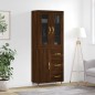 vidaXL Aparador alto madera contrachapada marrón roble 69,5x34x180 cm vidaXL Aparador alto madera contrachapada marrón roble 69,5x34x180 cm