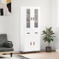 vidaXL Aparador alto madera contrachapada blanco 69,5x34x180 cm vidaXL Aparador alto madera contrachapada blanco 69,5x34x180 cm