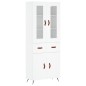vidaXL Aparador alto madera contrachapada blanco 69,5x34x180 cm vidaXL Aparador alto madera contrachapada blanco 69,5x34x180 cm
