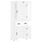vidaXL Aparador alto madera contrachapada blanco 69,5x34x180 cm vidaXL Aparador alto madera contrachapada blanco 69,5x34x180 cm
