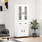 vidaXL Aparador alto madera contrachapada blanco brillo 69,5x34x180 cm vidaXL Aparador alto madera contrachapada blanco brillo 69,5x34x180 cm