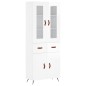 vidaXL Aparador alto madera contrachapada blanco brillo 69,5x34x180 cm vidaXL Aparador alto madera contrachapada blanco brillo 69,5x34x180 cm