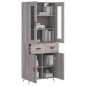 vidaXL Aparador alto madera contrachapada gris sonoma 69,5x34x180 cm vidaXL Aparador alto madera contrachapada gris sonoma 69,5x34x180 cm