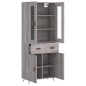 vidaXL Aparador alto madera contrachapada gris sonoma 69,5x34x180 cm vidaXL Aparador alto madera contrachapada gris sonoma 69,5x34x180 cm