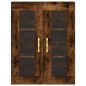 vidaXL Aparador alto madera contrachapada roble ahumado 69,5x34x180 cm