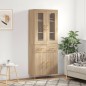 vidaXL Aparador alto madera contrachapada color roble 69,5x34x180 cm vidaXL Aparador alto madera contrachapada color roble 69,5x34x180 cm