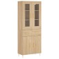 vidaXL Aparador alto madera contrachapada color roble 69,5x34x180 cm vidaXL Aparador alto madera contrachapada color roble 69,5x34x180 cm