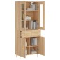 vidaXL Aparador alto madera contrachapada color roble 69,5x34x180 cm vidaXL Aparador alto madera contrachapada color roble 69,5x34x180 cm