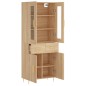 vidaXL Aparador alto madera contrachapada color roble 69,5x34x180 cm vidaXL Aparador alto madera contrachapada color roble 69,5x34x180 cm