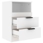 vidaXL Mesitas de noche 2 uds madera contrachapada color blanco vidaXL Mesitas de noche 2 uds madera contrachapada color blanco