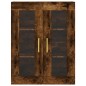 vidaXL Aparador alto madera contrachapada roble ahumado 69,5x34x180 cm