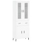 vidaXL Aparador alto madera contrachapada blanco 69,5x34x180 cm vidaXL Aparador alto madera contrachapada blanco 69,5x34x180 cm