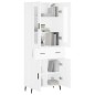 vidaXL Aparador alto madera contrachapada blanco 69,5x34x180 cm vidaXL Aparador alto madera contrachapada blanco 69,5x34x180 cm