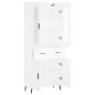 vidaXL Aparador alto madera contrachapada blanco 69,5x34x180 cm vidaXL Aparador alto madera contrachapada blanco 69,5x34x180 cm