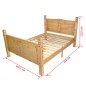 vidaXL Estructura de cama Corona Range pino mexicano 160x200 cm