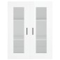 vidaXL Aparador alto madera contrachapada blanco brillo 69,5x34x180 cm