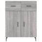 vidaXL Aparador alto madera contrachapada gris sonoma 69,5x34x180 cm vidaXL Aparador alto madera contrachapada gris sonoma 69,5x34x180 cm