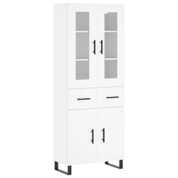 vidaXL Aparador alto madera contrachapada blanco 69,5x34x180 cm