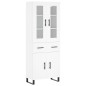 vidaXL Aparador alto madera contrachapada blanco 69,5x34x180 cm vidaXL Aparador alto madera contrachapada blanco 69,5x34x180 cm
