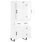 vidaXL Aparador alto madera contrachapada blanco 69,5x34x180 cm vidaXL Aparador alto madera contrachapada blanco 69,5x34x180 cm