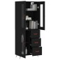 vidaXL Aparador alto madera contrachapada negro 69,5x34x180 cm vidaXL Aparador alto madera contrachapada negro 69,5x34x180 cm