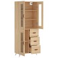 vidaXL Aparador alto madera contrachapada color roble 69,5x34x180 cm vidaXL Aparador alto madera contrachapada color roble 69,5x34x180 cm