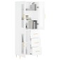 vidaXL Aparador alto madera contrachapada blanco brillo 69,5x34x180 cm vidaXL Aparador alto madera contrachapada blanco brillo 69,5x34x180 cm