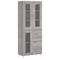 vidaXL Aparador alto madera contrachapada gris sonoma 69,5x34x180 cm vidaXL Aparador alto madera contrachapada gris sonoma 69,5x34x180 cm