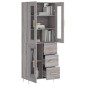 vidaXL Aparador alto madera contrachapada gris sonoma 69,5x34x180 cm vidaXL Aparador alto madera contrachapada gris sonoma 69,5x34x180 cm