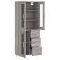 vidaXL Aparador alto madera contrachapada gris sonoma 69,5x34x180 cm vidaXL Aparador alto madera contrachapada gris sonoma 69,5x34x180 cm