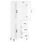 vidaXL Aparador alto madera contrachapada blanco 69,5x34x180 cm