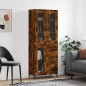 vidaXL Aparador alto madera contrachapada roble ahumado 69,5x34x180 cm vidaXL Aparador alto madera contrachapada roble ahumado 69,5x34x180 cm