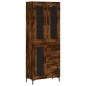 vidaXL Aparador alto madera contrachapada roble ahumado 69,5x34x180 cm vidaXL Aparador alto madera contrachapada roble ahumado 69,5x34x180 cm