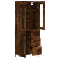vidaXL Aparador alto madera contrachapada roble ahumado 69,5x34x180 cm vidaXL Aparador alto madera contrachapada roble ahumado 69,5x34x180 cm
