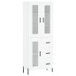 vidaXL Aparador alto madera contrachapada blanco 69,5x34x180 cm vidaXL Aparador alto madera contrachapada blanco 69,5x34x180 cm