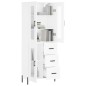 vidaXL Aparador alto madera contrachapada blanco 69,5x34x180 cm vidaXL Aparador alto madera contrachapada blanco 69,5x34x180 cm