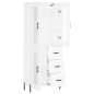 vidaXL Aparador alto madera contrachapada blanco 69,5x34x180 cm vidaXL Aparador alto madera contrachapada blanco 69,5x34x180 cm