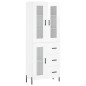 vidaXL Aparador alto madera contrachapada blanco brillo 69,5x34x180 cm vidaXL Aparador alto madera contrachapada blanco brillo 69,5x34x180 cm