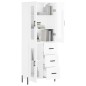 vidaXL Aparador alto madera contrachapada blanco brillo 69,5x34x180 cm vidaXL Aparador alto madera contrachapada blanco brillo 69,5x34x180 cm