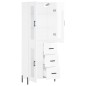 vidaXL Aparador alto madera contrachapada blanco brillo 69,5x34x180 cm vidaXL Aparador alto madera contrachapada blanco brillo 69,5x34x180 cm