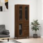 vidaXL Aparador alto madera contrachapada marrón roble 69,5x34x180 cm vidaXL Aparador alto madera contrachapada marrón roble 69,5x34x180 cm