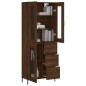 vidaXL Aparador alto madera contrachapada marrón roble 69,5x34x180 cm vidaXL Aparador alto madera contrachapada marrón roble 69,5x34x180 cm