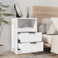 vidaXL Mesitas de noche 2 uds madera contrachapada color blanco vidaXL Mesitas de noche 2 uds madera contrachapada color blanco