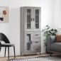 vidaXL Aparador alto madera contrachapada gris sonoma 69,5x34x180 cm vidaXL Aparador alto madera contrachapada gris sonoma 69,5x34x180 cm