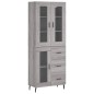 vidaXL Aparador alto madera contrachapada gris sonoma 69,5x34x180 cm vidaXL Aparador alto madera contrachapada gris sonoma 69,5x34x180 cm