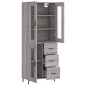 vidaXL Aparador alto madera contrachapada gris sonoma 69,5x34x180 cm vidaXL Aparador alto madera contrachapada gris sonoma 69,5x34x180 cm