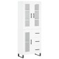 vidaXL Aparador alto madera contrachapada blanco 69,5x34x180 cm vidaXL Aparador alto madera contrachapada blanco 69,5x34x180 cm