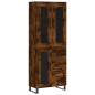 vidaXL Aparador alto madera contrachapada roble ahumado 69,5x34x180 cm vidaXL Aparador alto madera contrachapada roble ahumado 69,5x34x180 cm